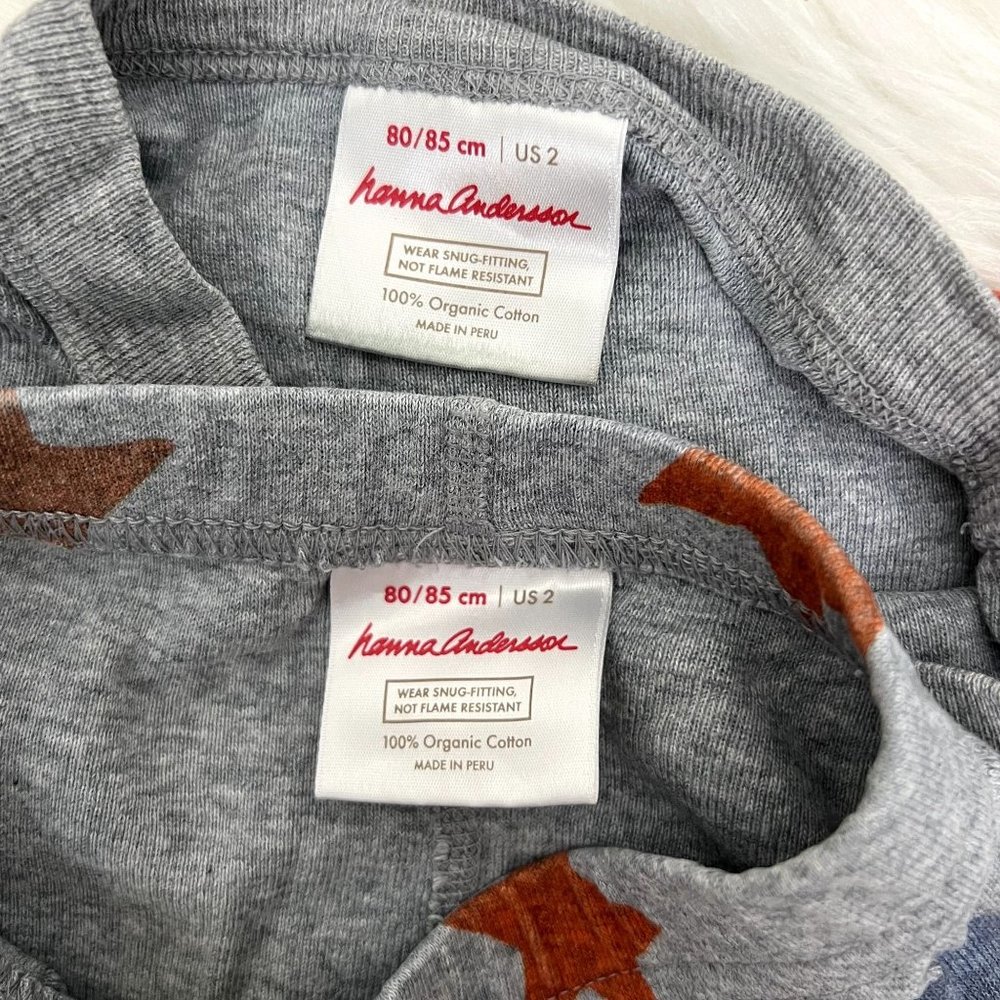 🔹sold🔹Hanna Andersson Toddler 2 Moon Shooting Stars Short John Pajama Set PLAY - Picture 3 of 11